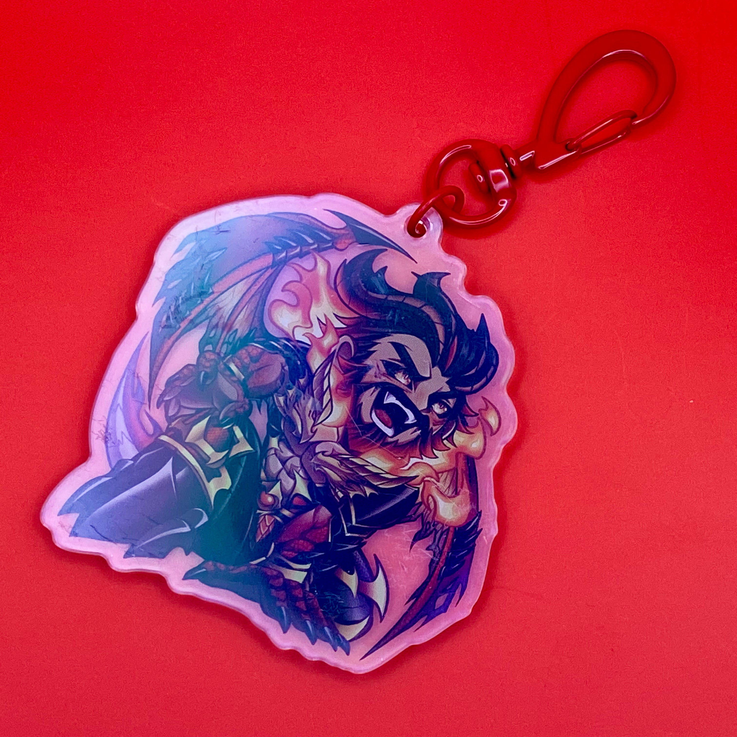 Redclaw Iridescent Holographic Keychain