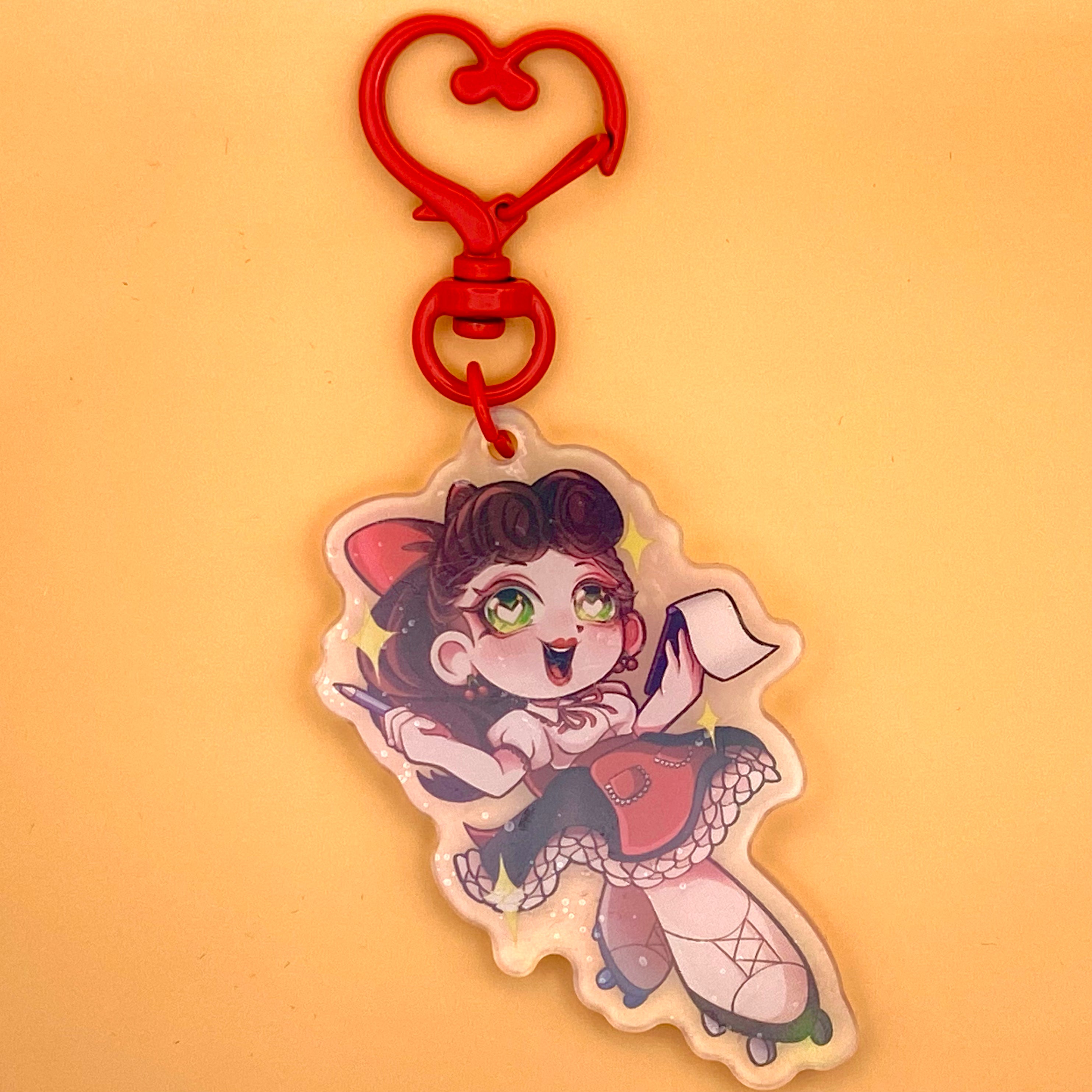 Miss Lala Iridescent Holographic Keychain