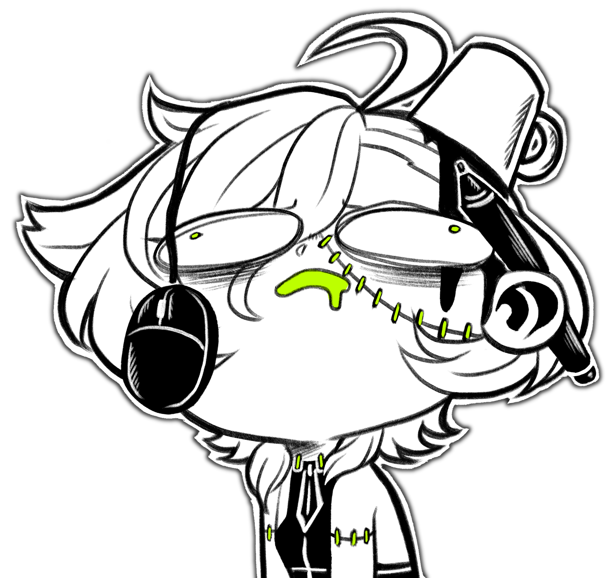 Tired Zungie Sticker